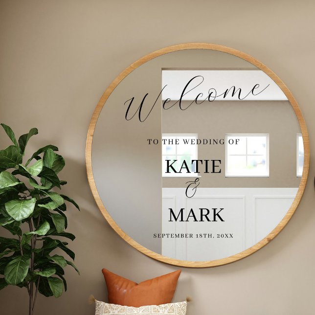 Elegant Welcome To Our Wedding Sign Decal (Elegant Welcome To Our Wedding Sign Decal)