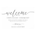 Elegant Welcome to Unplugged Wedding Ceremony Sign