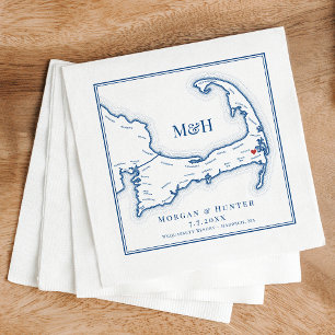 Elegant Wequassett Resort Wedding Napkin