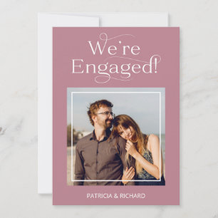 Elegant We're Engaged Engagement Announcement