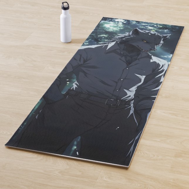 Elegant Werewolf Anime Yoga Mat (In Situ)