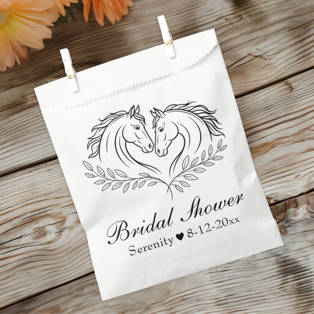 Elegant Western Horse Rustic Country Bridal Shower Favour Bag (Creator Uploaded)