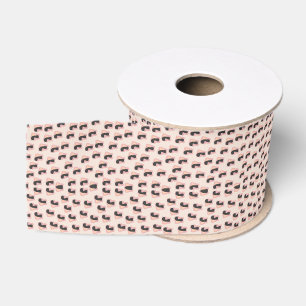 Elegant Wheeled Panther Skin Grosgrain Ribbon