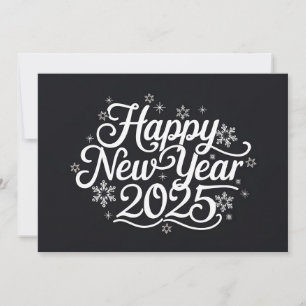 Elegant which Happy New Year 2025 Invitation