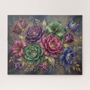 Elegant & Whimsical Fantasy Blooms Jigsaw Puzzle