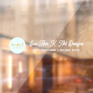 Elegant Whimsical Holiday Store Window Cling