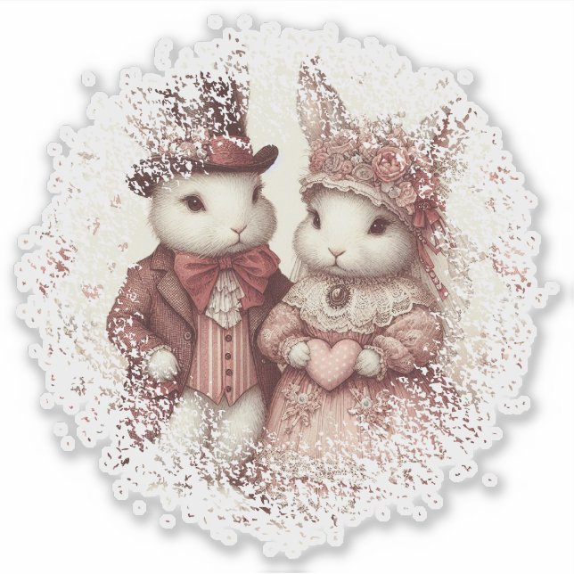 Elegant Whimsical Vintage Bunny (Front)