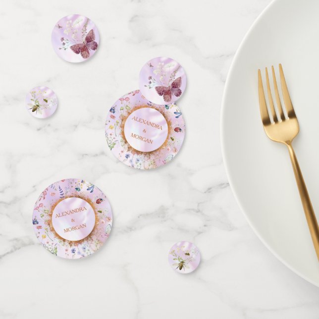Elegant Whimsical Wildflower Pink Table   Confetti (Group)