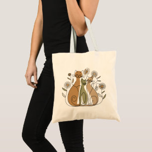 Elegant Whiskers Tote Bag