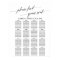 Elegant White and Black Calligraphy Seating Chart