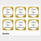 Elegant White and Faux Gold Business Thank You