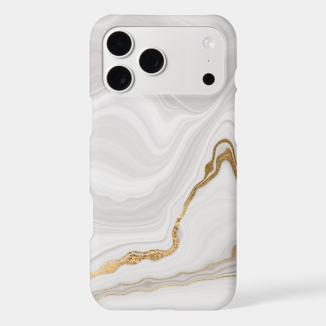 Elegant White And Gold Marble (Back)