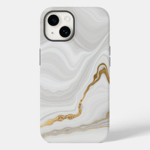 Elegant White And Gold Marble Case-Mate iPhone 14 Case