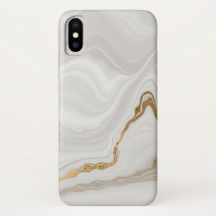 Elegant White And Gold Marble iPhone X Case