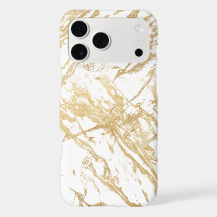 Elegant White and Gold Marble Texture Phone Case