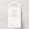 Elegant White and Gold Monogram Wedding with RSVP