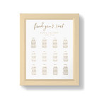 Elegant White and Gold Wedding Seating Chart Sign