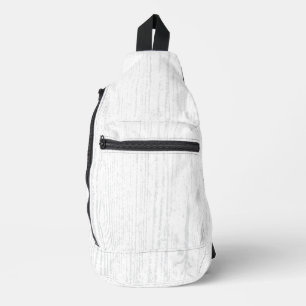 Elegant White and Grey Wood Grain Sling Bag