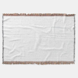 Elegant White and Grey Wood Grain  Throw Blanket
