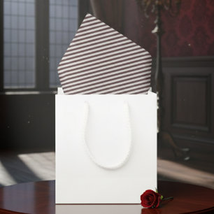 Elegant White and Plum Dark Halloween Striped Tissue Paper