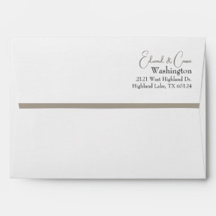 Elegant White and Taupe Envelope