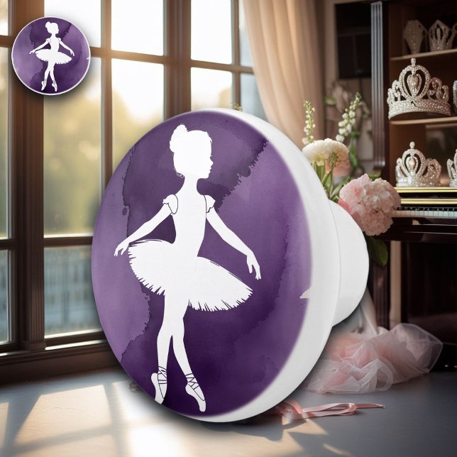 Elegant White Ballerina Silhouette  Ceramic Knob (Creator Uploaded)