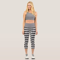 Elegant White Black Harlequin Geometric Rhombuses