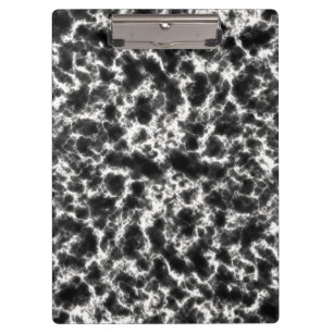 Elegant White Black Marble Clipboard