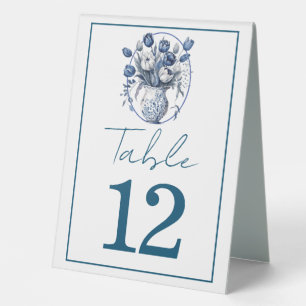 Elegant White & Blue Tulips in Vase Wedding