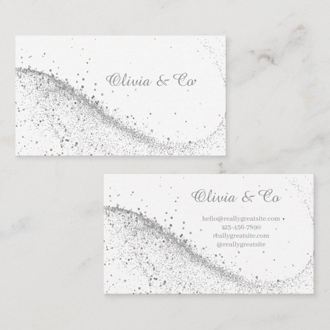 Elegant White Business Card (Front/Back)