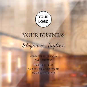 Elegant White Business Custom Company Name & Logo