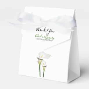 Elegant White Calla Lilies Wedding Favour Box