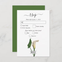 Elegant White Calla Lily Green Botanical Wedding