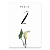 Elegant White Calla Lily Green Botanical Wedding