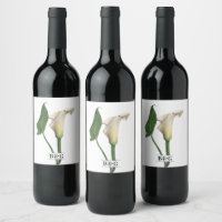 Elegant White Calla Lily Green Botanical Wedding