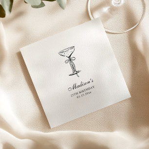 Elegant White Champagne Party  Napkin
