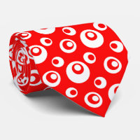 Elegant White Chris Dots On Red Background