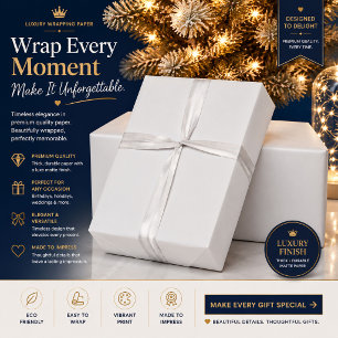 Elegant White Christmas Wrapping Paper