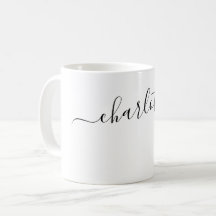 Elegant White Colour Modern Name Personalised