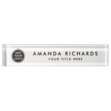 Elegant white custom logo
