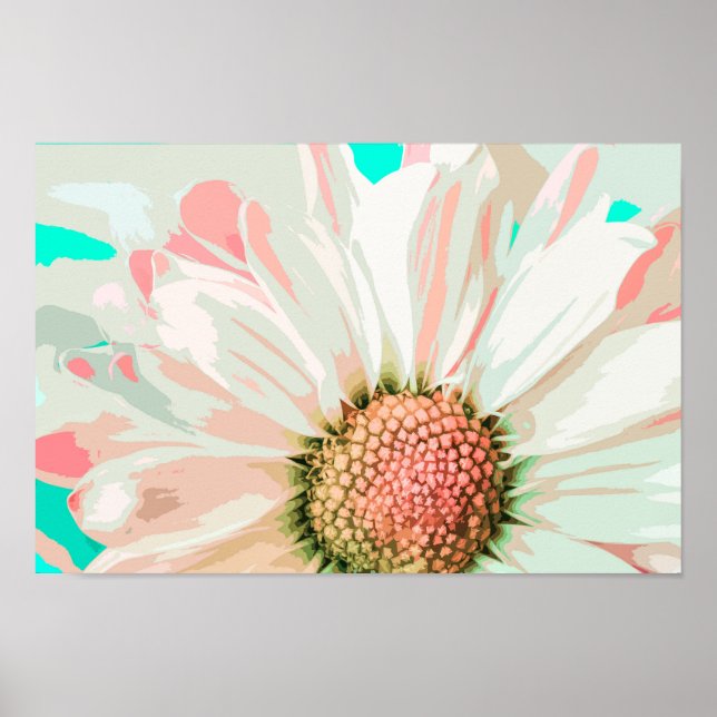 Elegant White Daisy Artwork | Poster (Front)