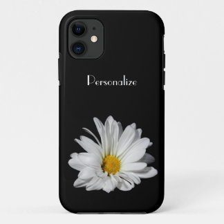 Elegant White Daisy Flower With Name iPhone 11 Case