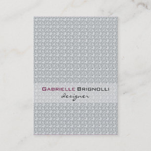 Elegant White Diamonds Seamless Pattern 2 Business Card