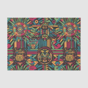 Elegant White "Eclipsed Suns and Pyramids" Tissue Paper