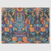 Elegant White "Epochal Symmetry" Wrap Tissue Paper