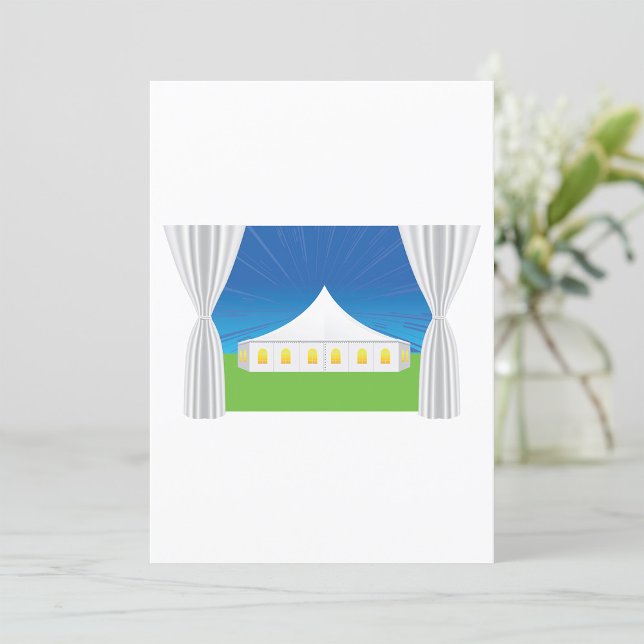 Elegant White Event Tent with Curtains Invitation (Creator Uploaded)