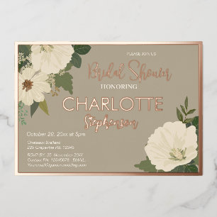 Elegant White Floral Blooms Bridal Shower 