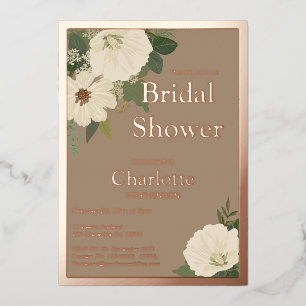 Elegant White Floral Blooms Bridal Shower  