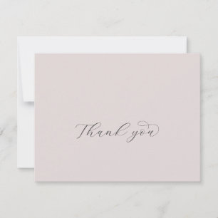 Elegant White Floral Coordinate   Blush Mauve Thank You Card
