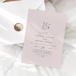 Elegant White Floral Coordinate | Blush Wedding Invitation<br><div class="desc">This elegant white floral coordinate blush wedding invitation is perfect for a simple wedding. The minimalist blush pink design features fancy romantic typography with modern glam style. Customisable in any colour. Keep the design minimal and classy, as is, or personalise it by adding your own graphics and artwork. Personalise the...</div>